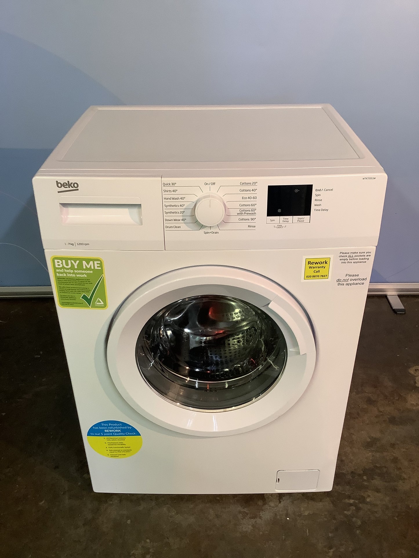 Beko Washing Machine WTK72011W L47719