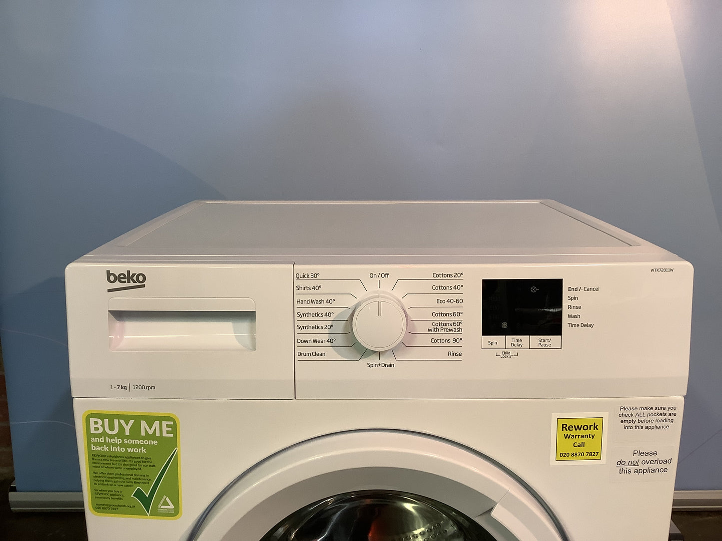Beko Washing Machine WTK72011W L47719