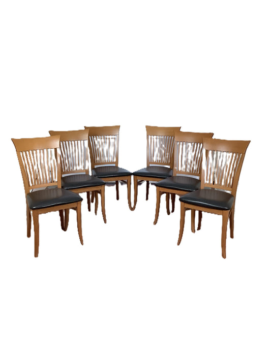 6 x Filippo Sibau & Co High Back Dining Chairs F27292.