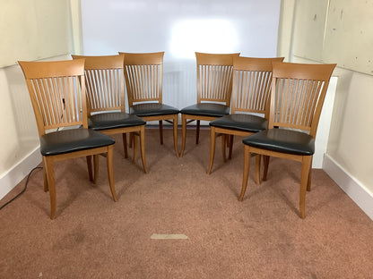 6 x Filippo Sibau & Co High Back Dining Chairs F27292.