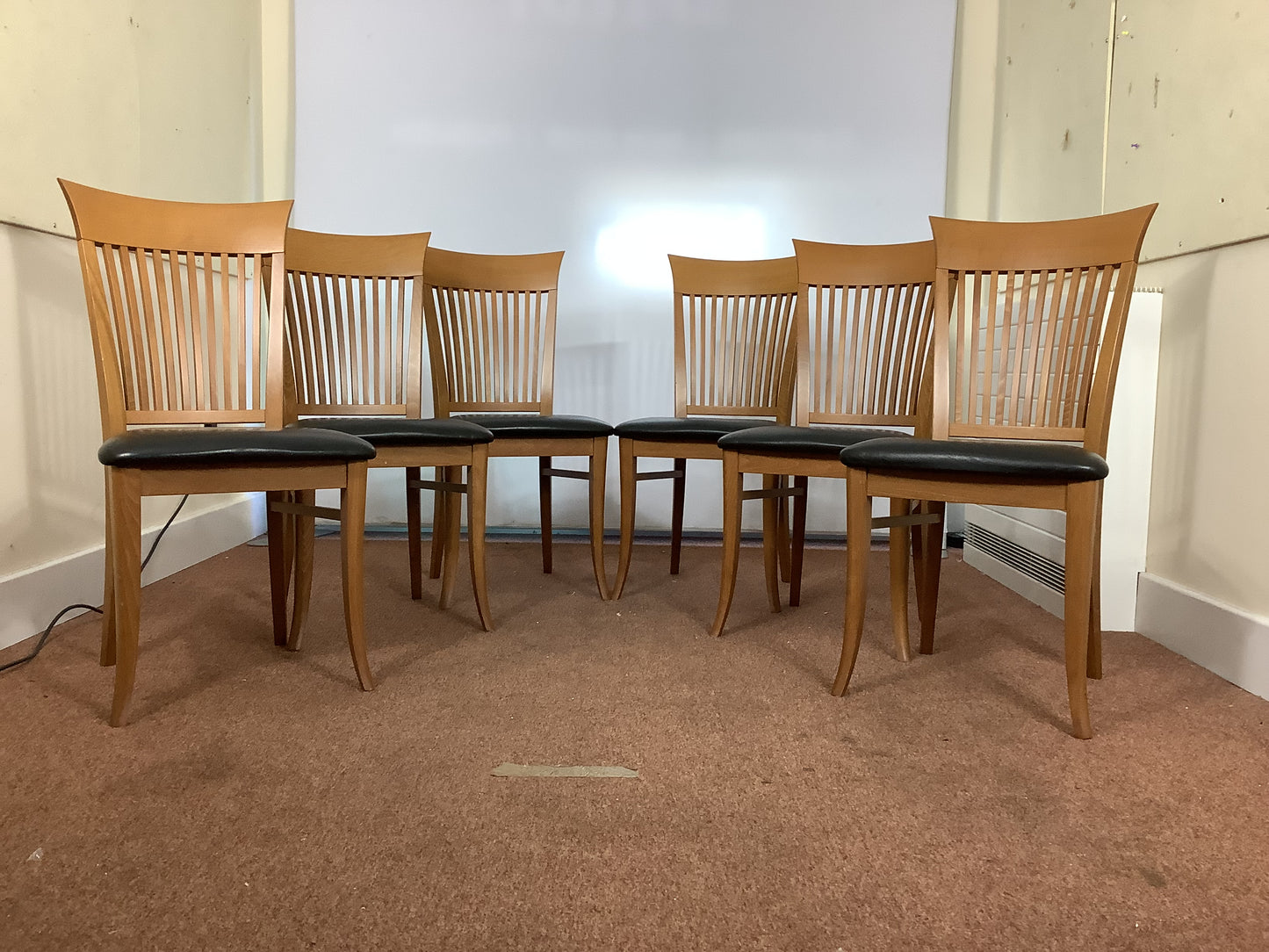 6 x Filippo Sibau & Co High Back Dining Chairs F27292.