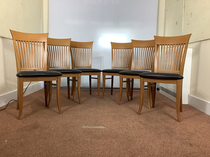 6 x Filippo Sibau & Co High Back Dining Chairs F27292.