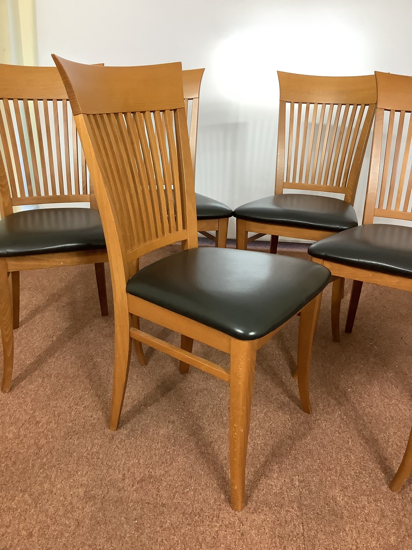 6 x Filippo Sibau & Co High Back Dining Chairs F27292.