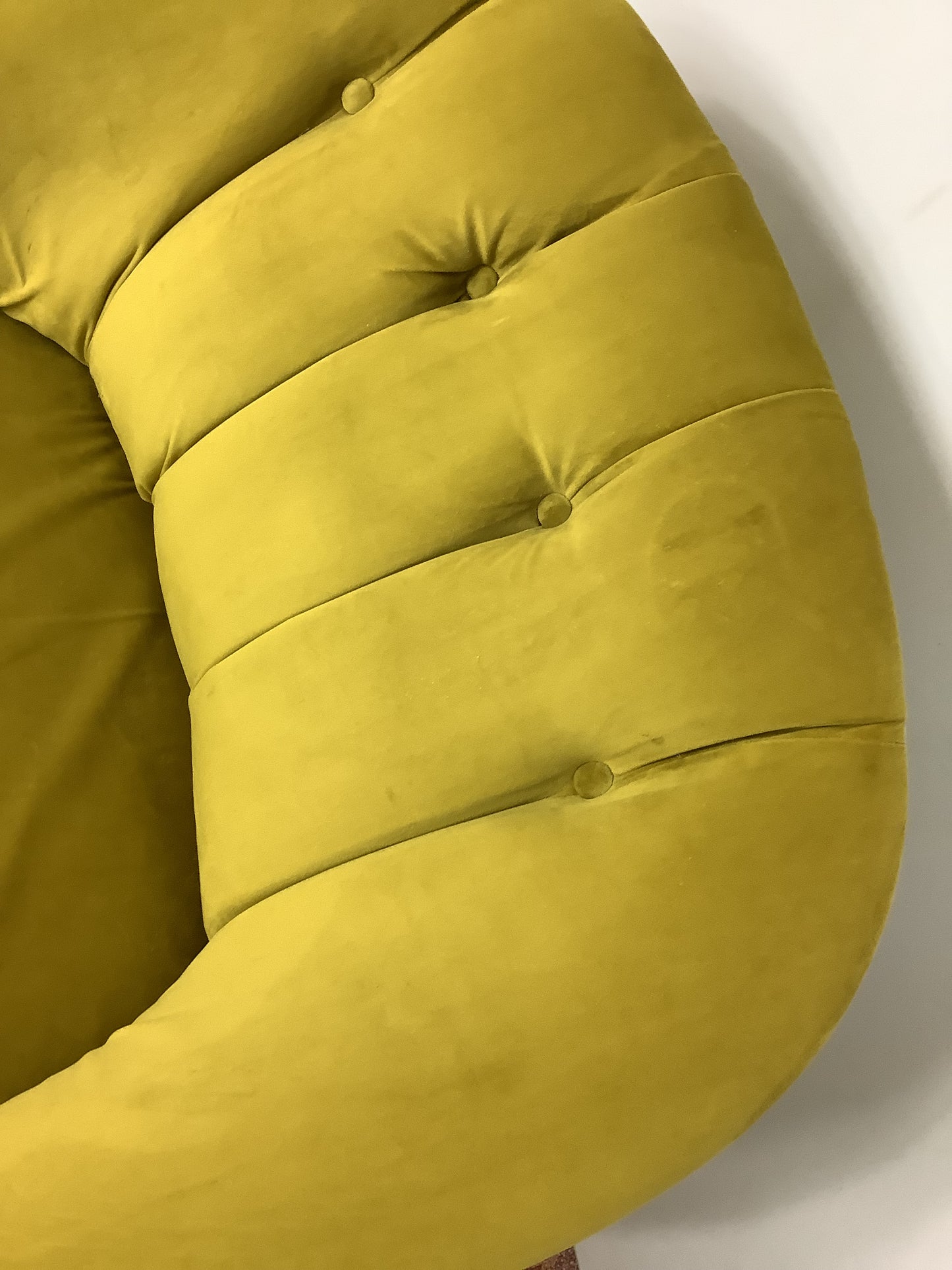 Yellow [mustard] Velvet Cocktail Accent Chair F27294
