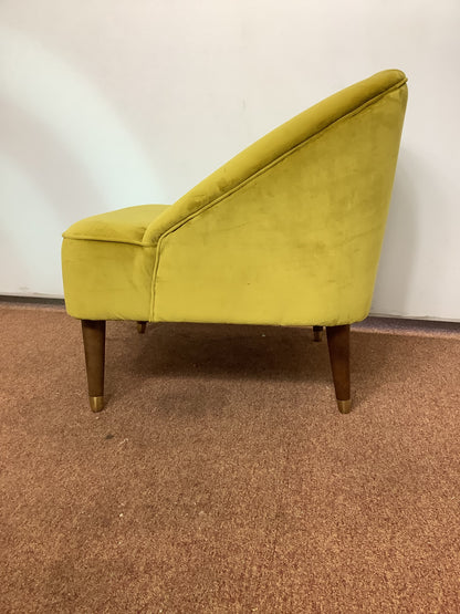 Yellow [mustard] Velvet Cocktail Accent Chair F27294