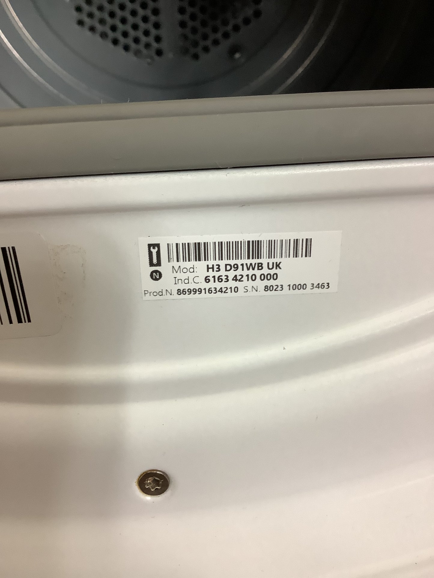 Hotpoint 9kg Condenser Tumble Dryer H3D91WBUK L51511
