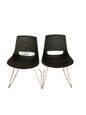 2 x Arper Palm Chairs by Mondini , Black F27300.