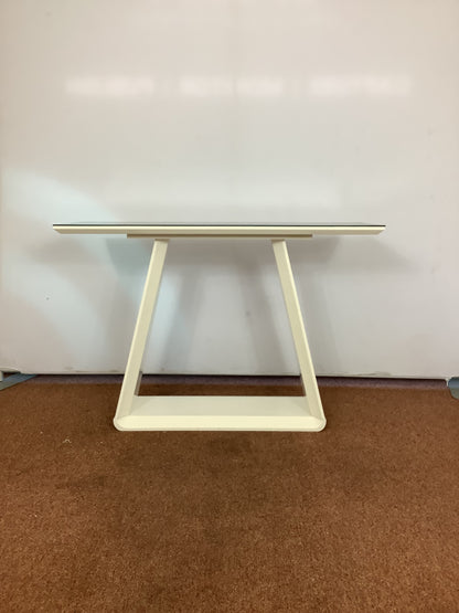 ALBA White Gloss / Black Glass Console Table F27303