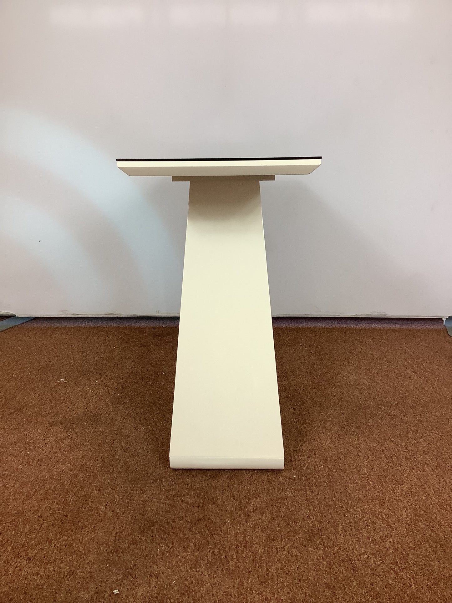 ALBA White Gloss / Black Glass Console Table F27303