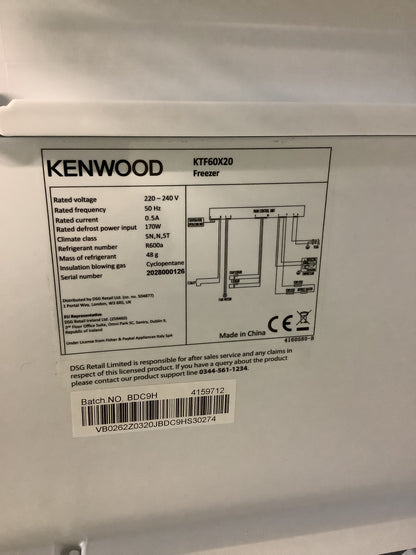 Kenwood Freestanding Freezer KTF60X20 L49096