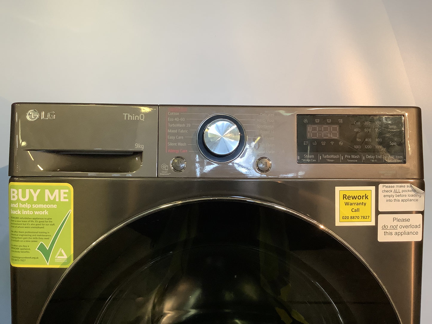 LG 9kg Washing Machine F6V1009BTSE { WiFi Enabled } L48846
