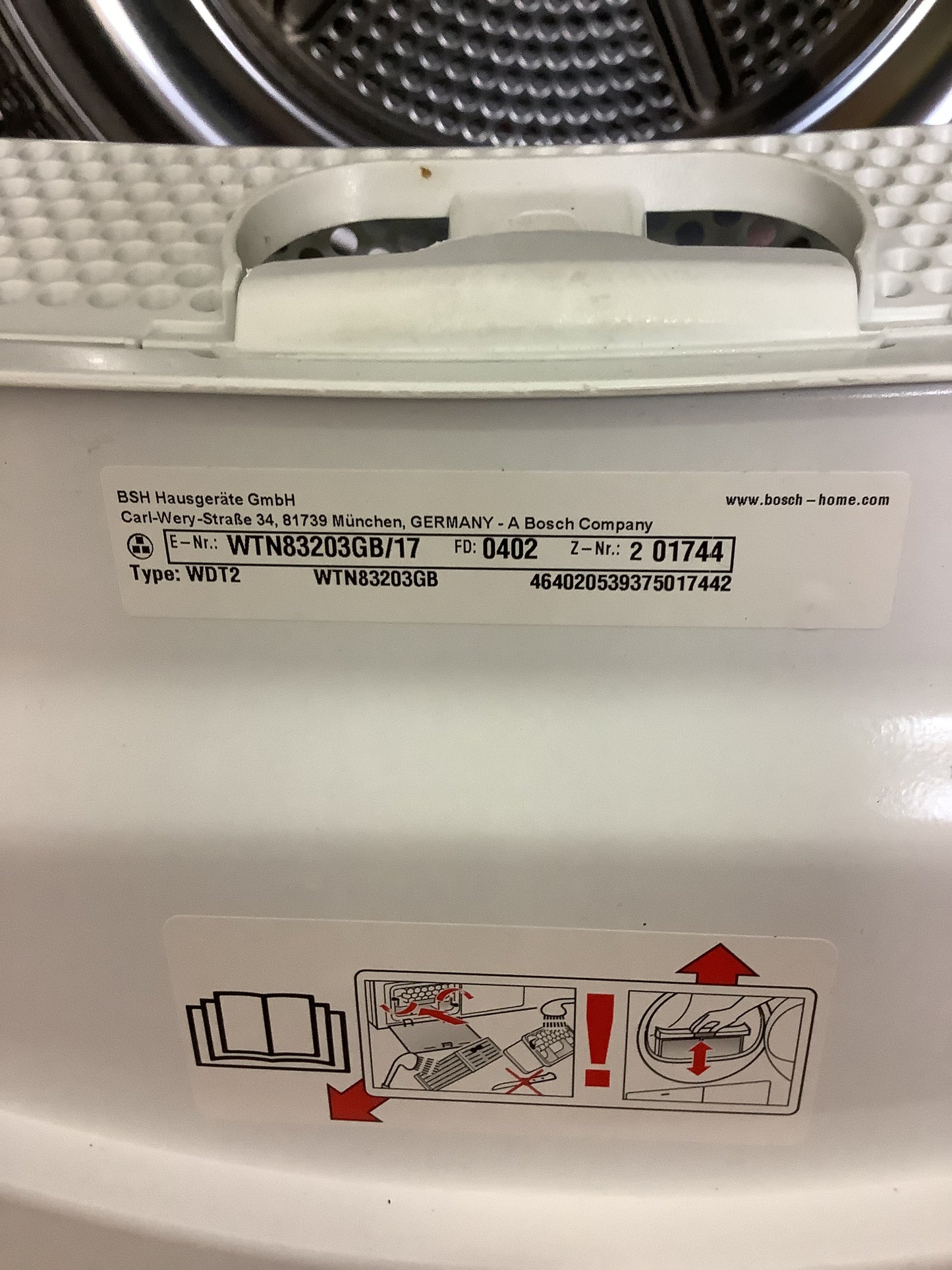Bosch 8kg Tumble Dryer WTN82203GB L52598