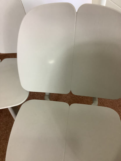 6 x Grey Scandinavian Shell Dining Chairs F27454
