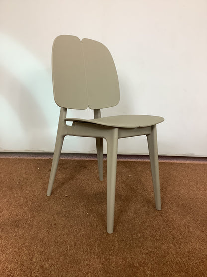 6 x Grey Scandinavian Shell Dining Chairs F27454