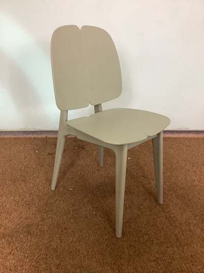 6 x Grey Scandinavian Shell Dining Chairs F27454