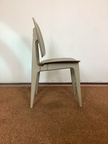 6 x Grey Scandinavian Shell Dining Chairs F27454