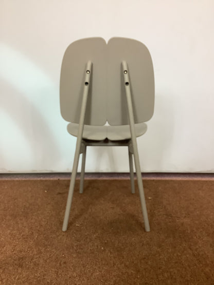 6 x Grey Scandinavian Shell Dining Chairs F27454