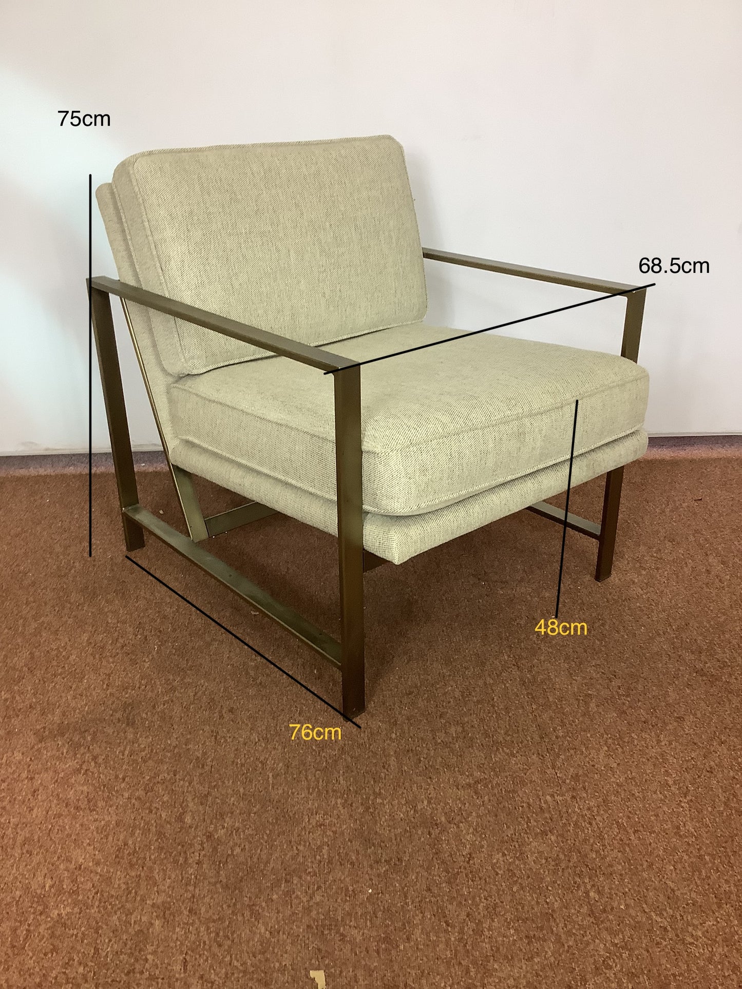 West Elm Beige Arm Chair F27455