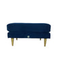 Snugsofa.com Navy Blue Plush Velvet Ottoman Pouffe Footstool F27456