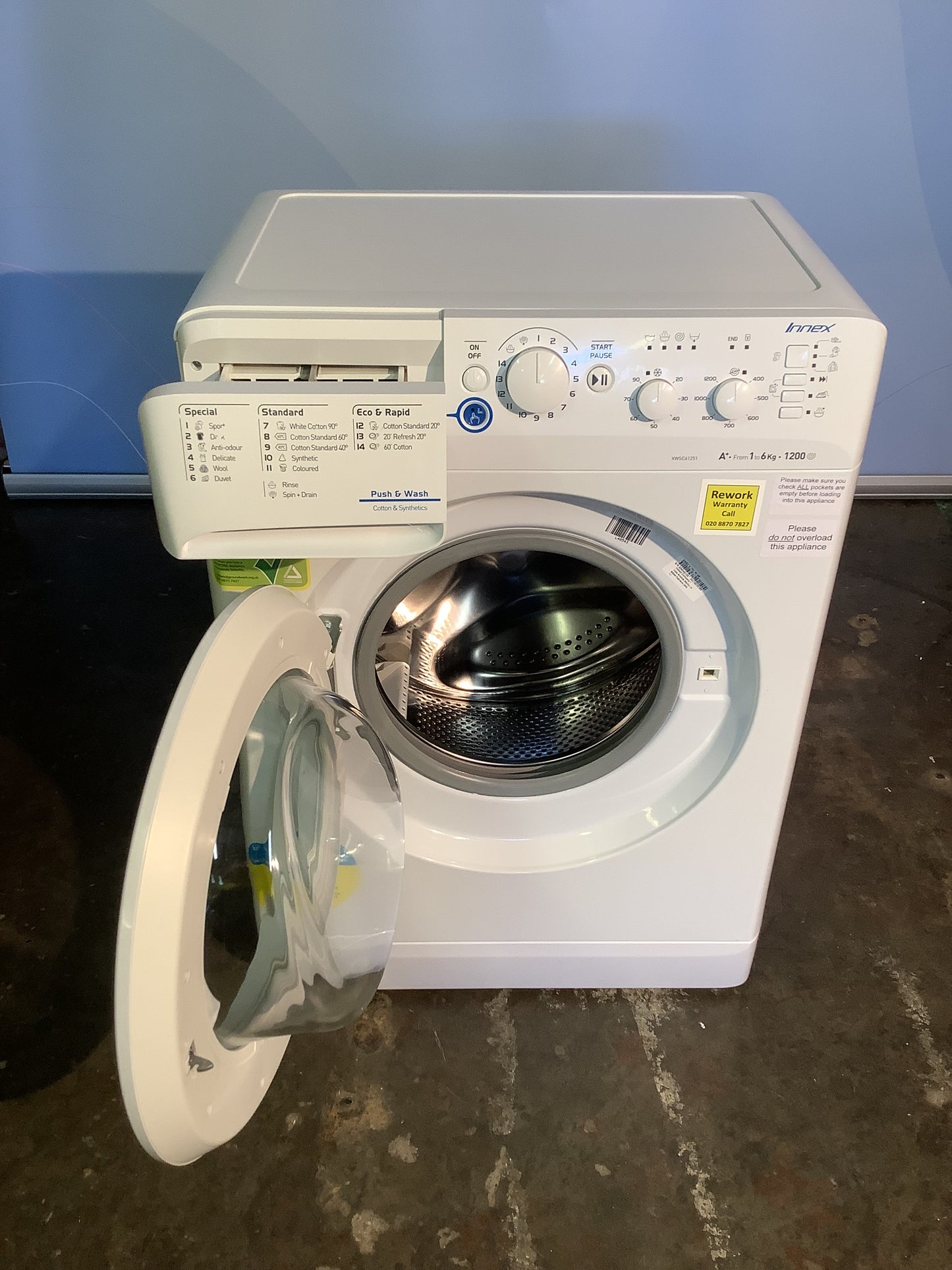 Indesit 6kg Washing Machine XWSC61251 L48543